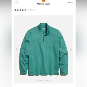 COPY - Marine layer re-spun sport quarter zip men’s small charcoal grey/women’s…